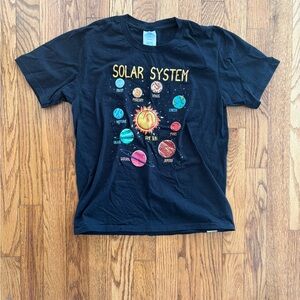 Solar System Kids T-Shirt - Black
